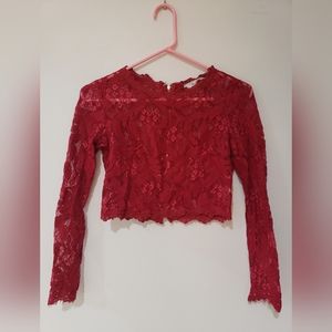 Maniju Brand Crop Lace Top XS